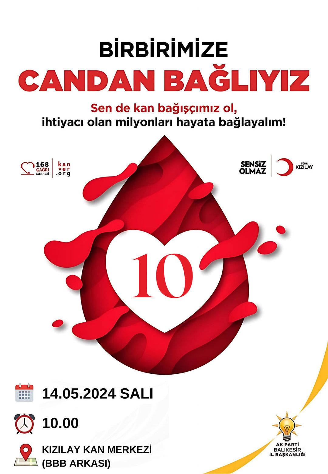Balıkesir'de Düzenlenecek Kızılay Kan Bağışı Kampanyası
