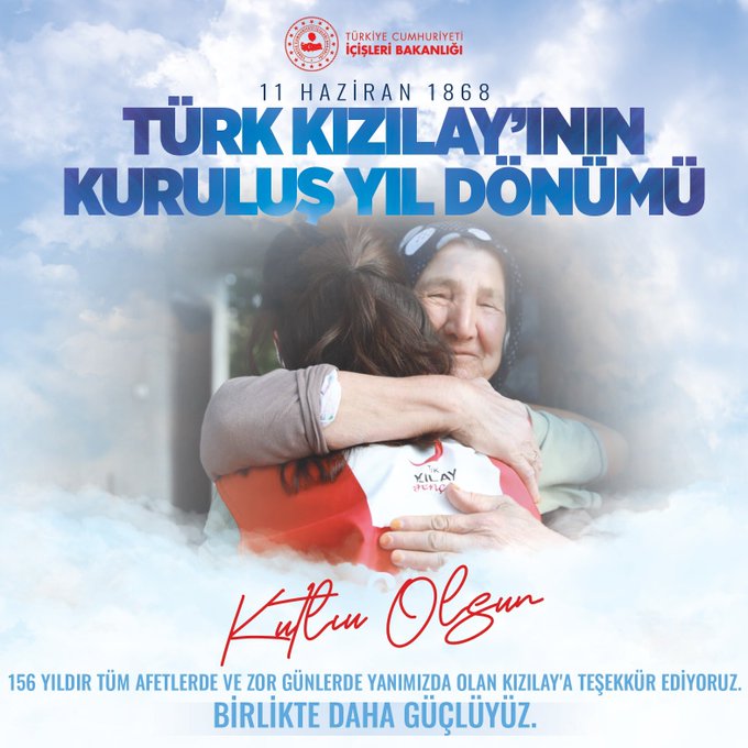 Kızılay'ın 156. Yıl Dönümünde Bakan Yerlikaya'dan Anlamlı Mesaj