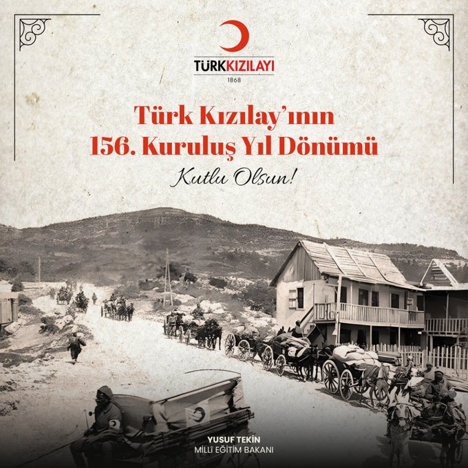 Millî Eğitim Bakanı Yusuf Tekin, Türk Kızılay'ın 156. Yılını Kutladı