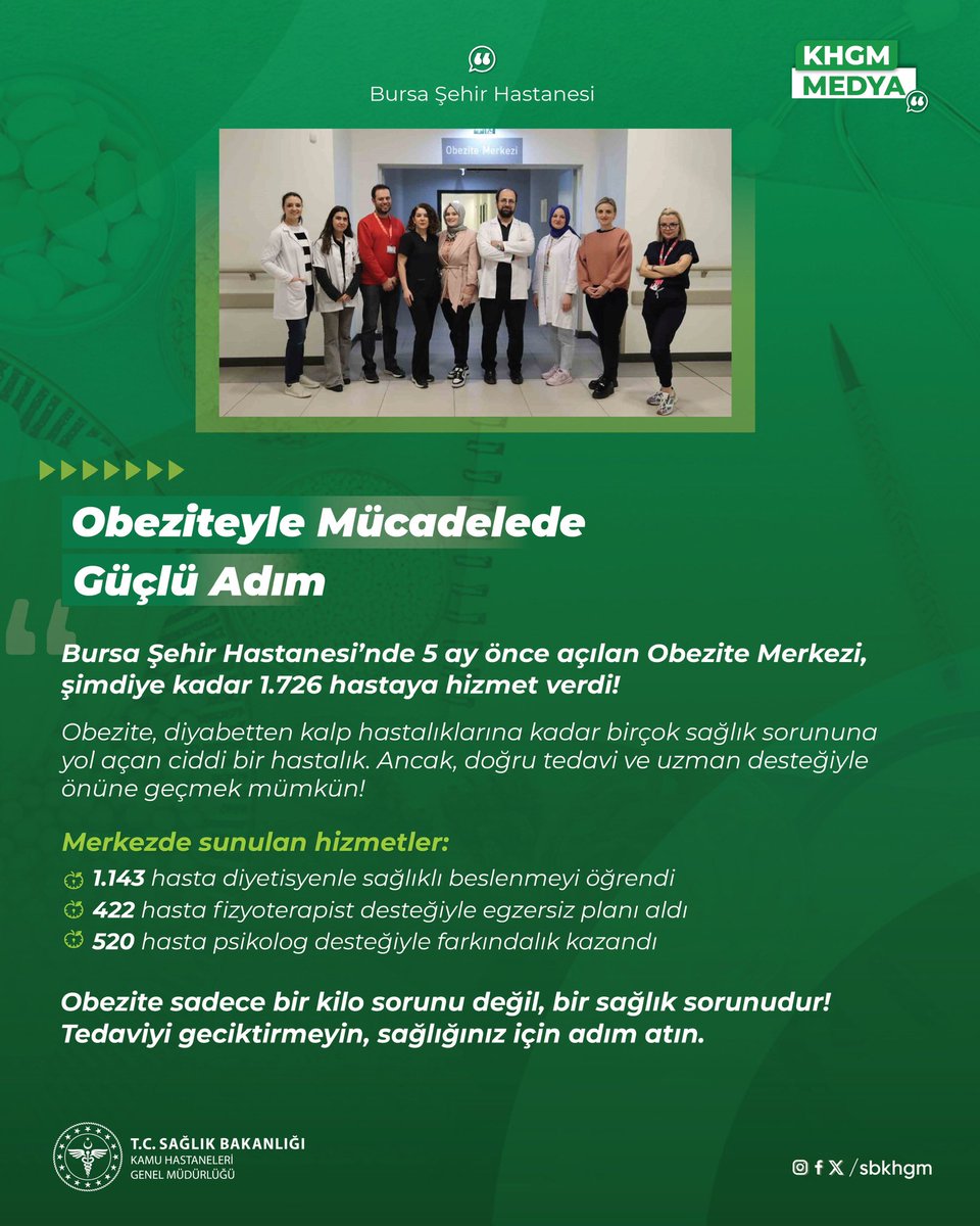 Bursa Şehir Hastanesi, Obeziteyle Mücadelede Güçlü Adımlar Atıyor