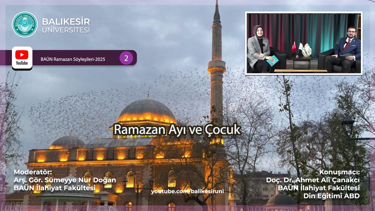 Balıkesir Üniversitesi'nde Ramazan ve Çocuklar Konulu Webinar Düzenlendi