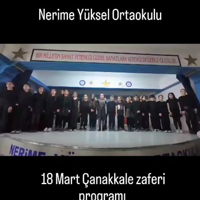 Nerime Yüksel Ortaokulu Öğrencilerinden Çanakkale Zaferi Anma Programı