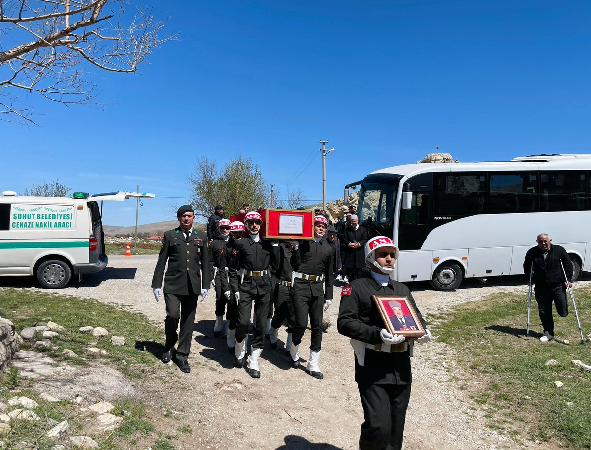 Şuhut’ta Kahraman Gazimiz Ali Şahin’in Cenaze Töreni