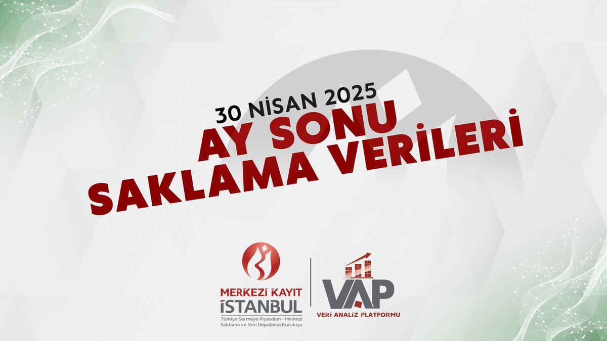 Merkezi Kayıt Kuruluşu'nda Saklanan Menkul Kıymetlerin Değer ve Yatırımcı Sayıları Açıklandı