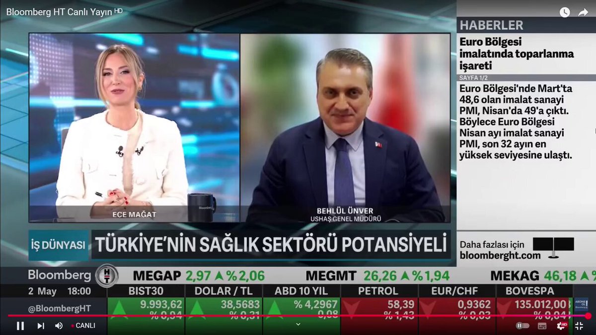 USHAŞ Genel Müdürü Ünver, Bloomberg HT'de Sağlık Turizmi Vizyonunu Değerlendirdi