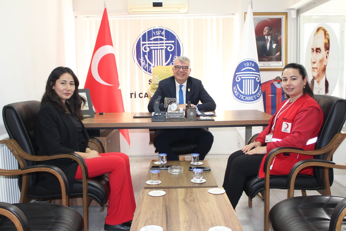 Söke Ticaret Odası Başkanı, Aydın Çocuk ve Kızılay Tarafından Ziyaret Edildi