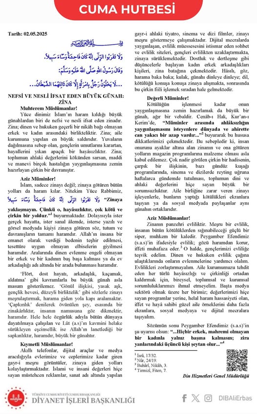Aydın Müftülüğü Cuma Hutbesini İnternet Üzerinden Yayınladı
