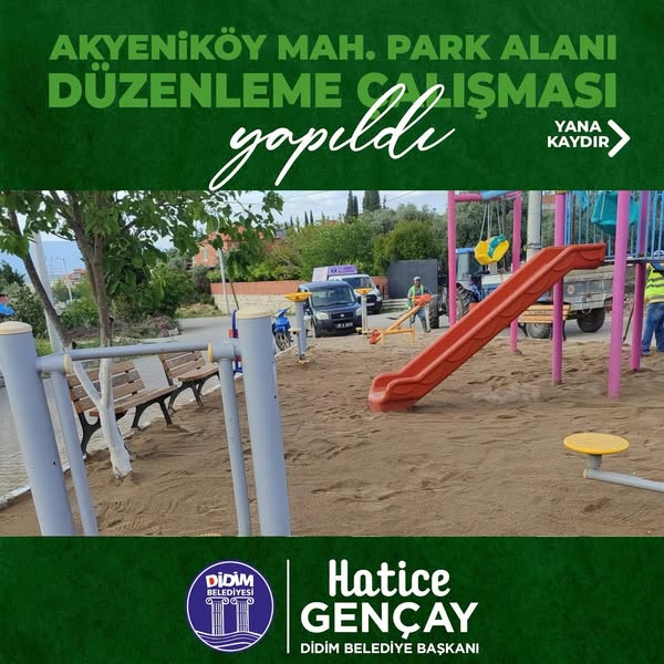 Akyeniköy Parkında Bakım ve Onarım Çalışmaları Tamamlandı