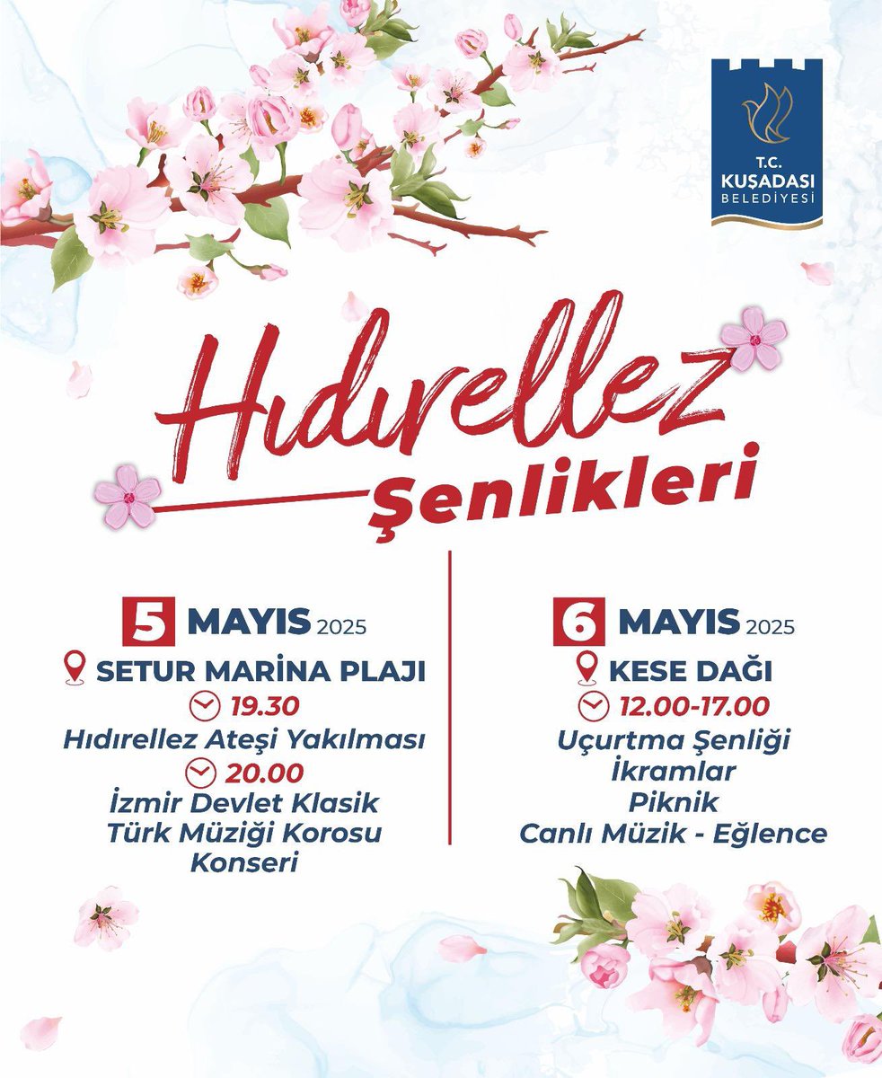 Kuşadası Belediyesi, Hıdırellez Şenlikleri ile Baharı Coşkuyla Karşılayacak