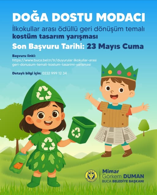 İzmir Buca Belediyesi, İlkokullar Arası Geri Dönüşüm Temalı Kostüm Tasarım Yarışması Düzenliyor