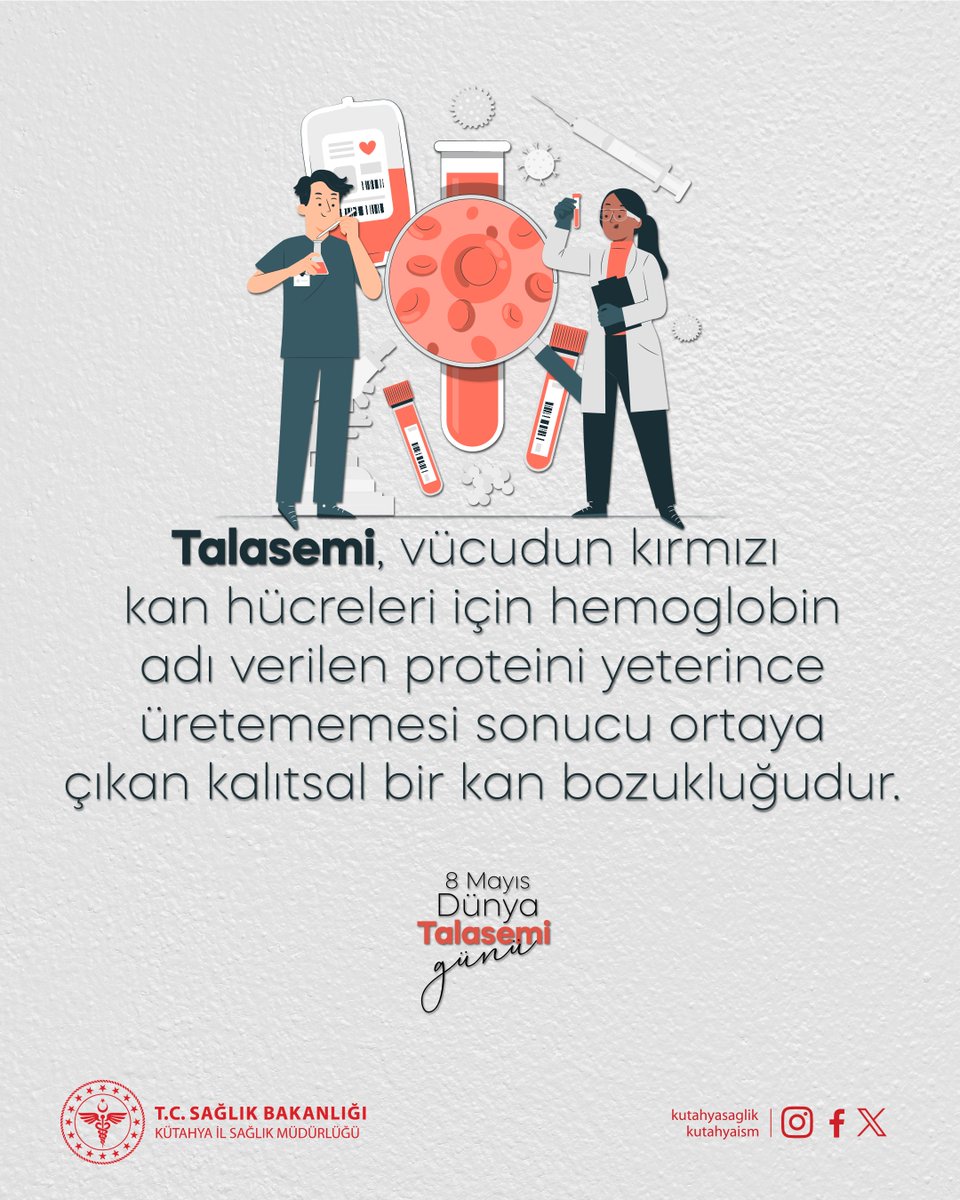 Kütahya'da Dünya Talasemi Günü Etkinlikleri Bilgilendirici Çalışmalarla Desteklendi