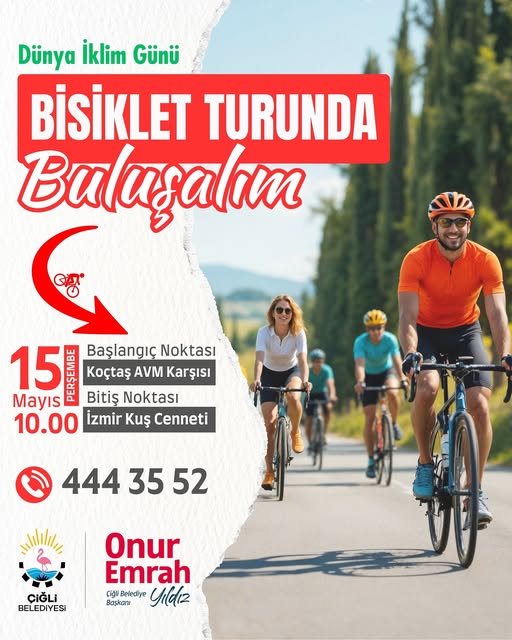 İzmir Çiğli'de Dünya İklim Günü Bisiklet Turu Düzenlenecek