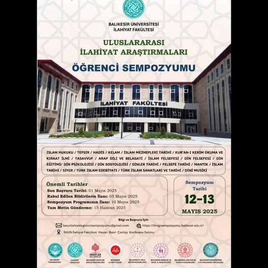 Balıkesir Üniversitesi, Uluslararası İlahiyat Araştırmaları Öğrenci Sempozyumu'na Ev Sahipliği Yaptı