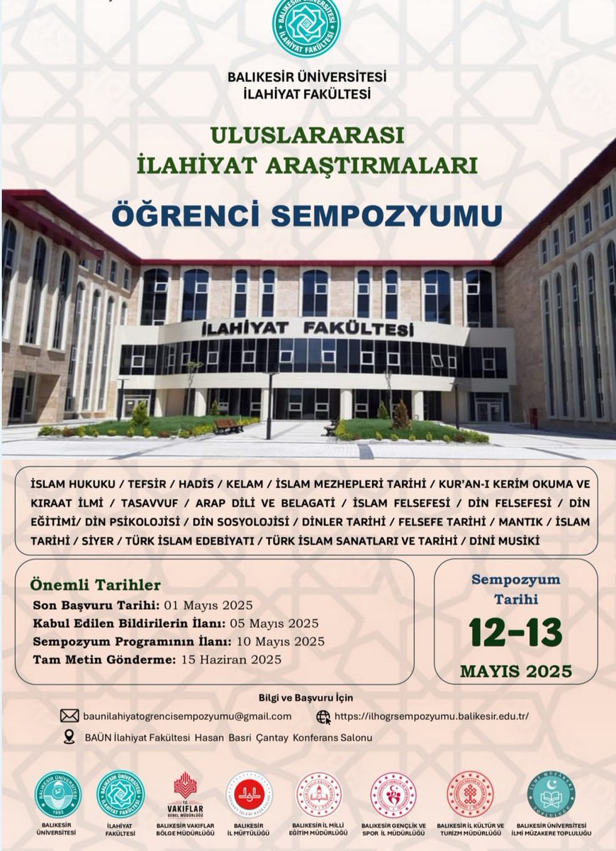 Balıkesir Üniversitesi, Uluslararası İlahiyat Araştırmaları Öğrenci Sempozyumu'na Ev Sahipliği Yaptı