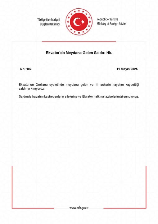 Ekvator'da Meydana Gelen Saldırıda Hayatını Kaybedenler Oldu