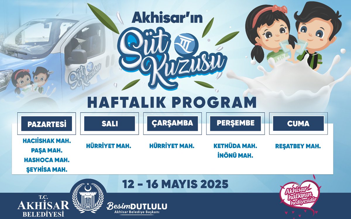 Akhisar Belediyesi, Miniklere Süt Dağıtım Kampanyası Başlattı