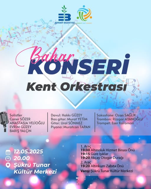 Edremit Belediyesi Kent Orkestrası Bahar Konseri Verecek