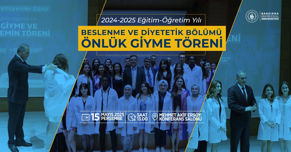 Bandırma 17 Eylül Üniversitesi'nde Beslenme ve Diyetetik Bölümü Öğrencileri Önlük Giydi