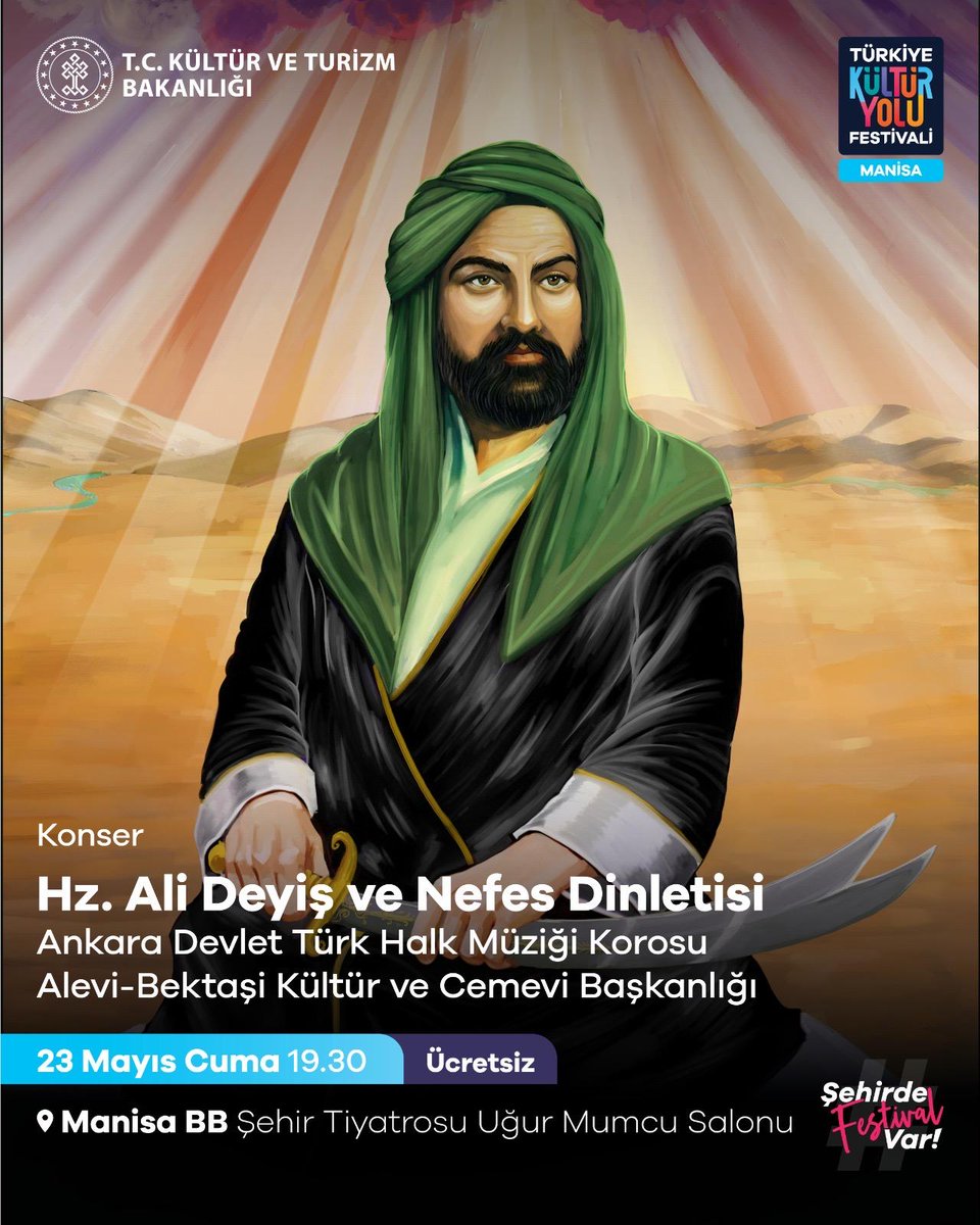 Hz. Ali Temalı Deyiş ve Nefes Dinletisi Manisa'da Seslendirilecek