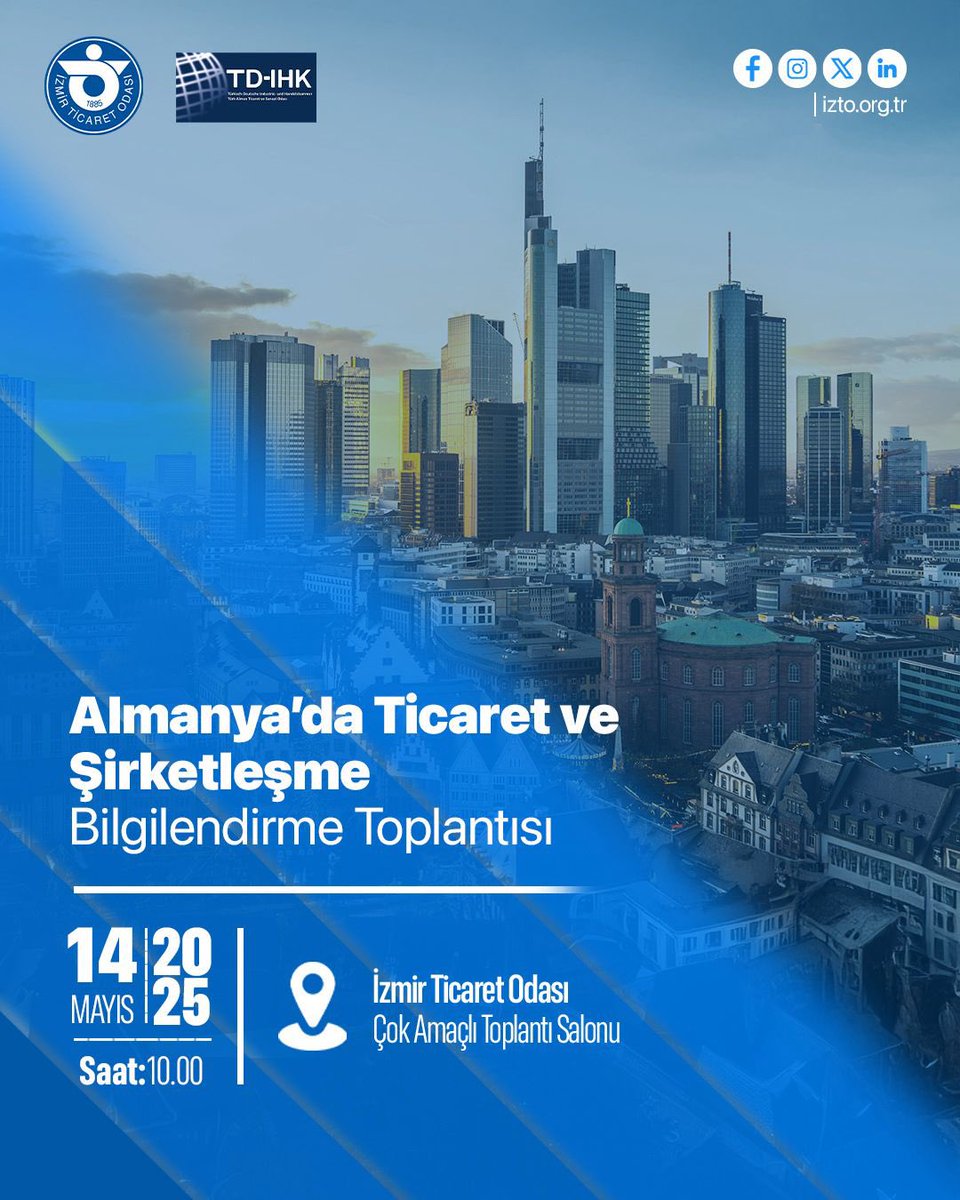 İzmir Ticaret Odası, Almanya'da İş İmkanları Hakkında Bilgilendirme Toplantısı Düzenliyor