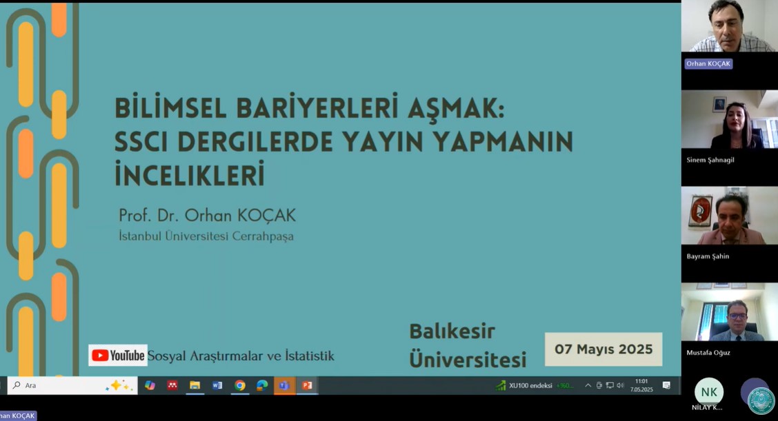 Balıkesir Üniversitesi, SSCI Dergilerde Yayın Yapmanın İnce Noktalarını Ele Alan Söyleşi Düzenledi