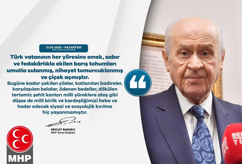 MHP Lideri Bahçeli: Türkiye'de Milli Birlik ve Kardeşlik Sınanmış, Ancak Ayakta Kalmıştır
