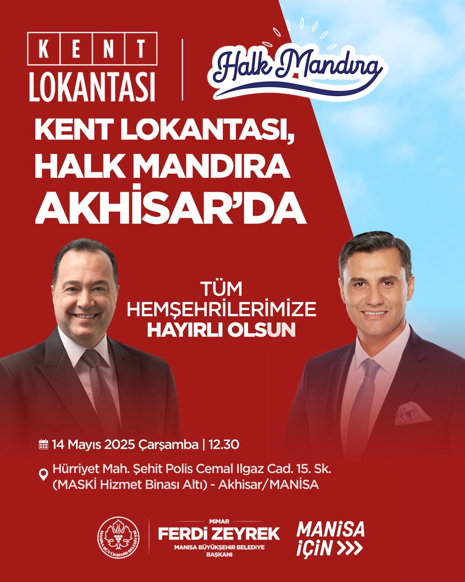 Manisa Büyükşehir Belediyesi, Akhisar'da Kent Lokantası ve Halk Mandırası Açıyor