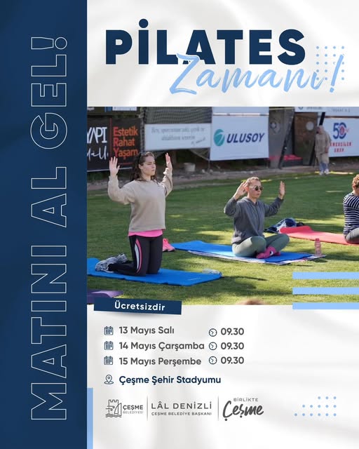Çeşme Belediyesi, Şehir Stadyumunda Ücretsiz Pilates Dersi Verecek