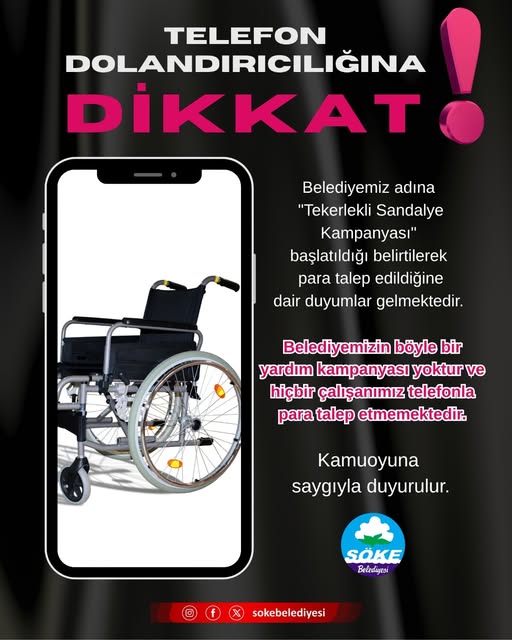 Söke Belediyesi'nden Telefon Dolandırıcılığı Uyarısı