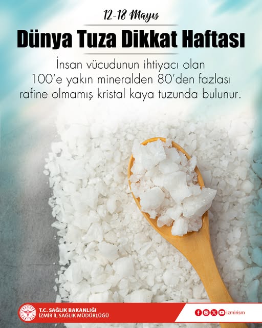 İzmir İl Sağlık Müdürlüğü: Rafine Tuz Tüketiminin Riskleri Hakkında Uyarı