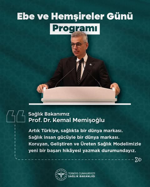 Sağlık Bakanı Memişoğlu, Ebe ve Hemşireler Günü Etkinliğinde Konuştu