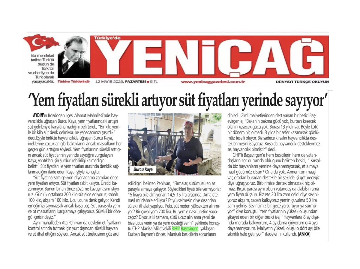 Manisa'da Hayvancılık Sıkıntıda: Besiciler Girdi Maliyetlerinin Altında Eziliyor