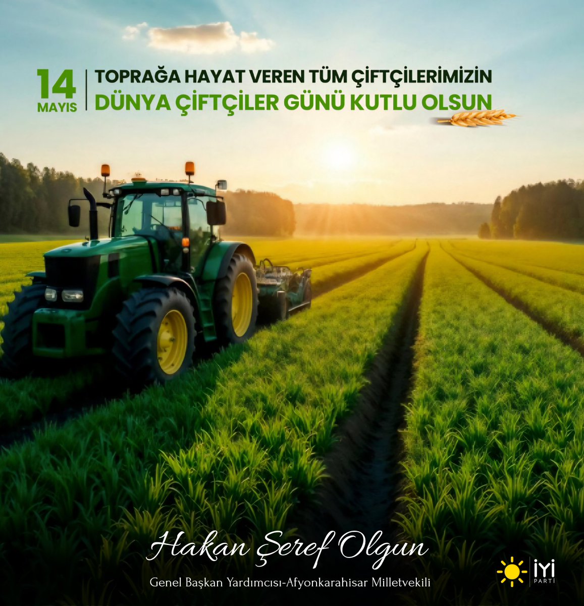 İyi Parti Afyonkarahisar Milletvekili Olgun, Çiftçilerin Günü'nü Kutladı