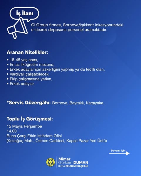 İzmir Buca Belediyesi İş Kurumları ile Toplu İş Görüşmesi Düzenliyor