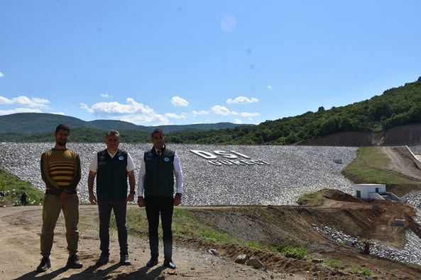 DSİ, Lapseki Güreci Göleti İnşaatı'nda İncelemelerde Bulundu