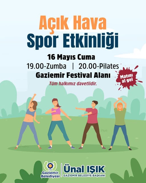 İzmir Gaziemir Belediyesi'nden Açık Hava Spor Etkinliği