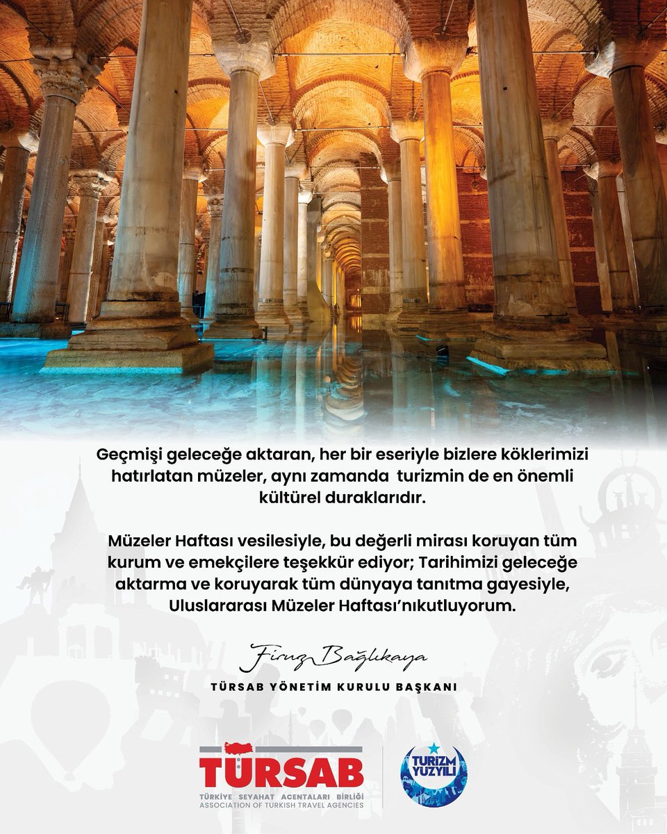 TÜRSAB Başkanı Bağlıkaya, Müzeler Haftası'nda Meslektaşlarına Teşekkür Etti