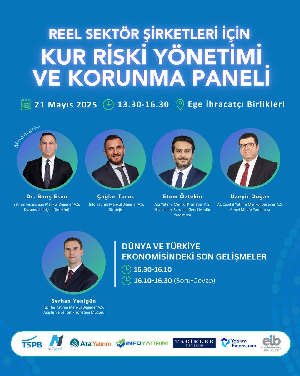 Tacirler Yatırım, Reel Sektör Şirketlerine Yönelik Kur Riski Yönetimi Paneli Düzenliyor