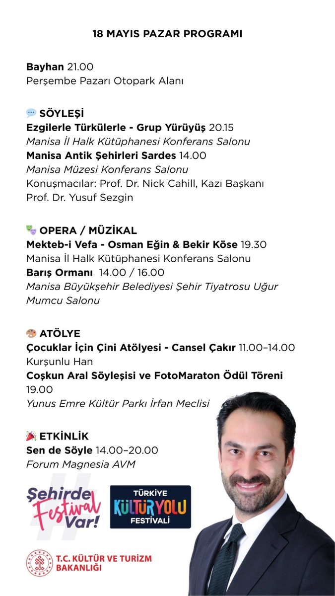 Manisa Kültür Yolu Festivali Devam Ediyor: İkinci Gün Hemşehrileri Bekliyor