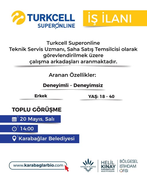 Karabağlar Belediyesi, Turkcell Superonline için Toplu İş Görüşmesi Düzenliyor