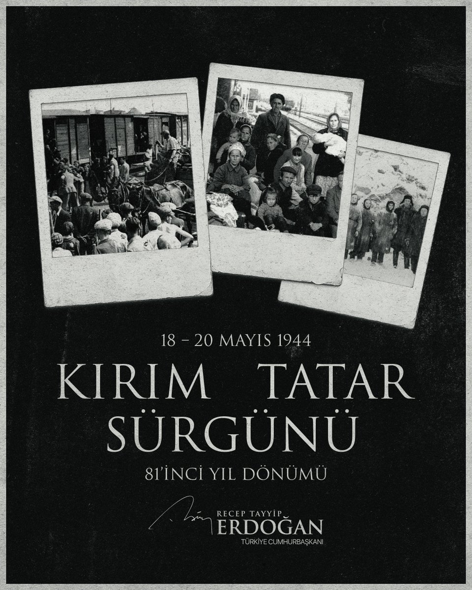 Cumhurbaşkanı Erdoğan'dan Kırım Tatar Sürgünü Anma Mesajı