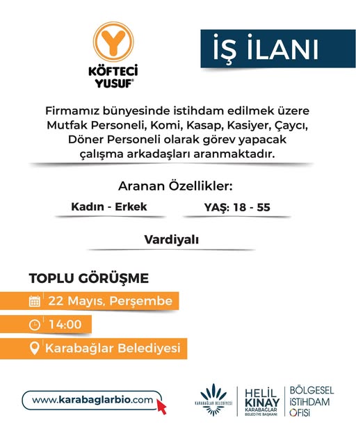 Karabağlar Belediyesi'nden Köfteci Yusuf İçin İş İlanı