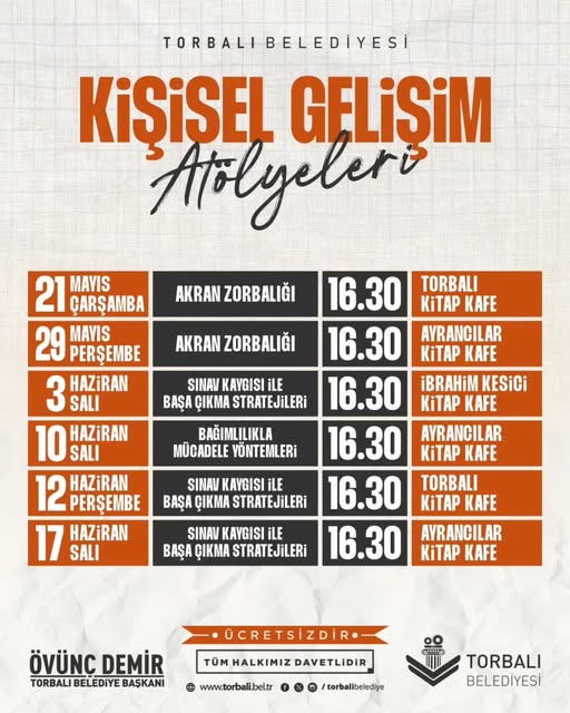Torbalı Belediyesi'nden Gençlere Yönelik Kişisel Gelişim Atölyesi