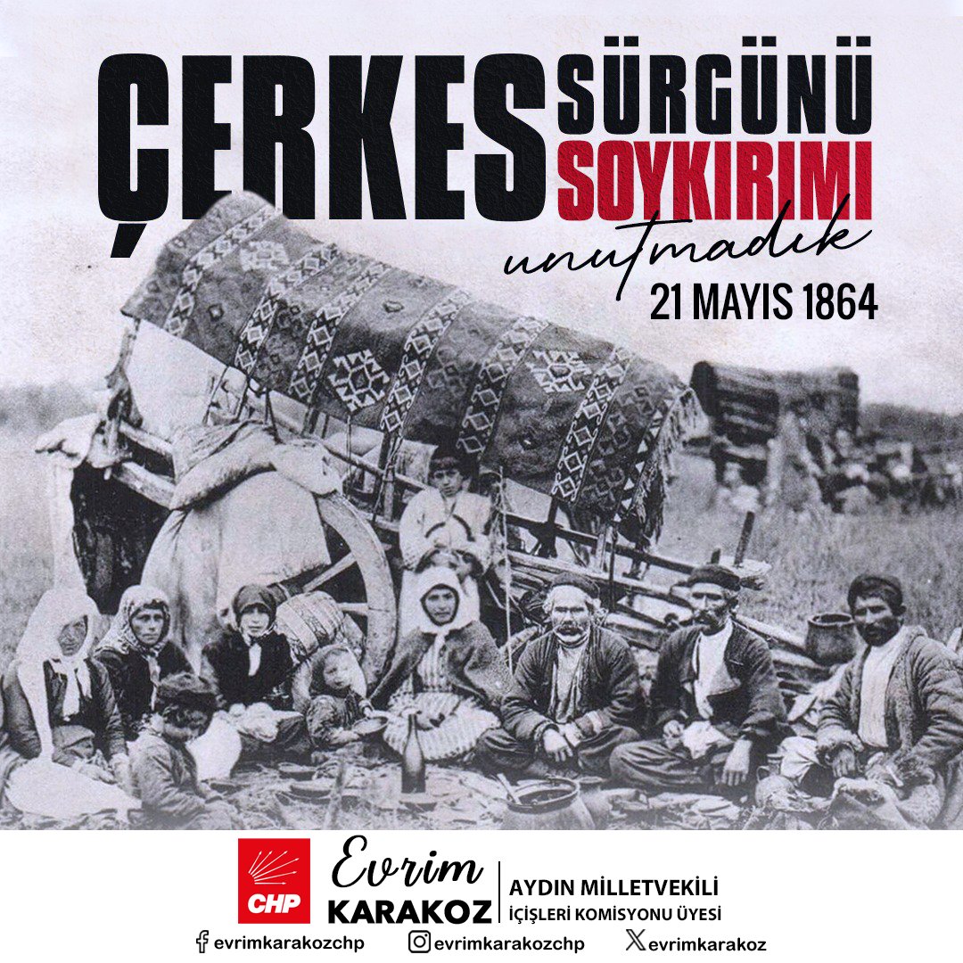 CHP Milletvekili Karakoz, 1864 Çerkes Sürgünü'nü Anma Mesajı Yayınladı