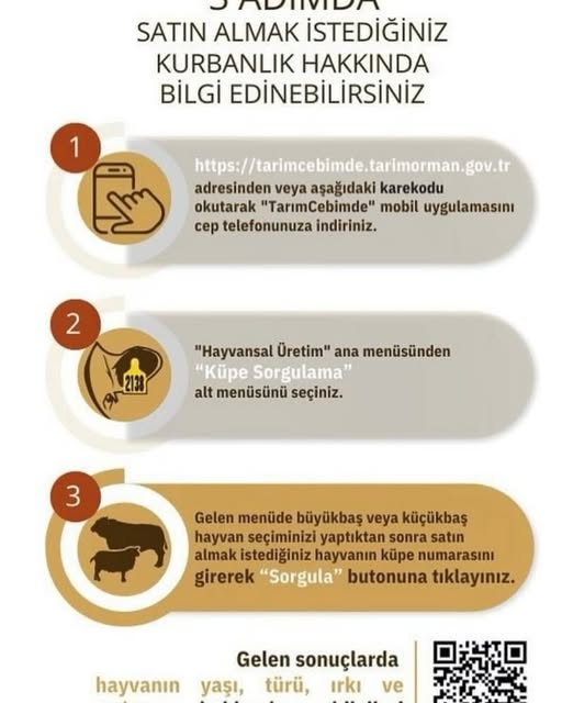 Kurbanlık Hayvan Sorgulama Süreci 3 Adımda Başlıyor