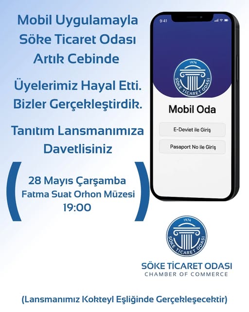 Söke Ticaret Odası Mobil Uygulama Lansmanı Gerçekleştiriliyor