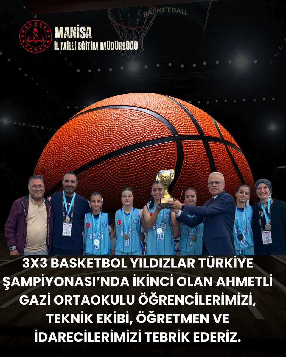 Ahmetli Gazi Ortaokulu 3x3 Basketbol Yıldızlar Türkiye Şampiyonası'nda Başarılı Oldu