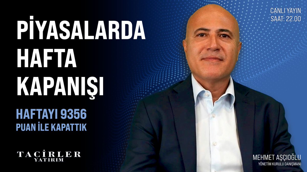 Tacirler Yatırım Yönetim Kurulu Danışmanı Aşçıoğlu, Canlı Yayında Borsa Değerlendirmesi Yapacak