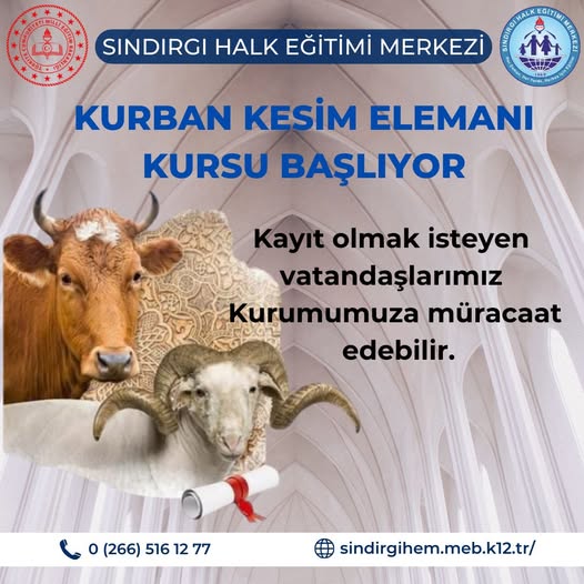 Sındırgı'da Kurban Kesim Elemanı Kursu Açılıyor