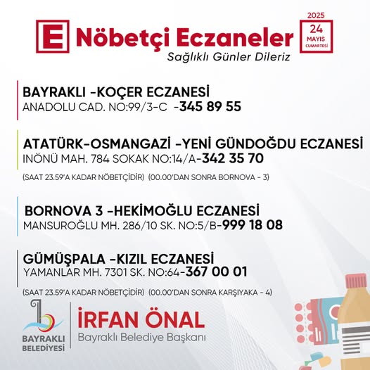 Bayraklı'da Nöbetçi Eczaneler Bilgilendirme Hizmeti Başlatıldı